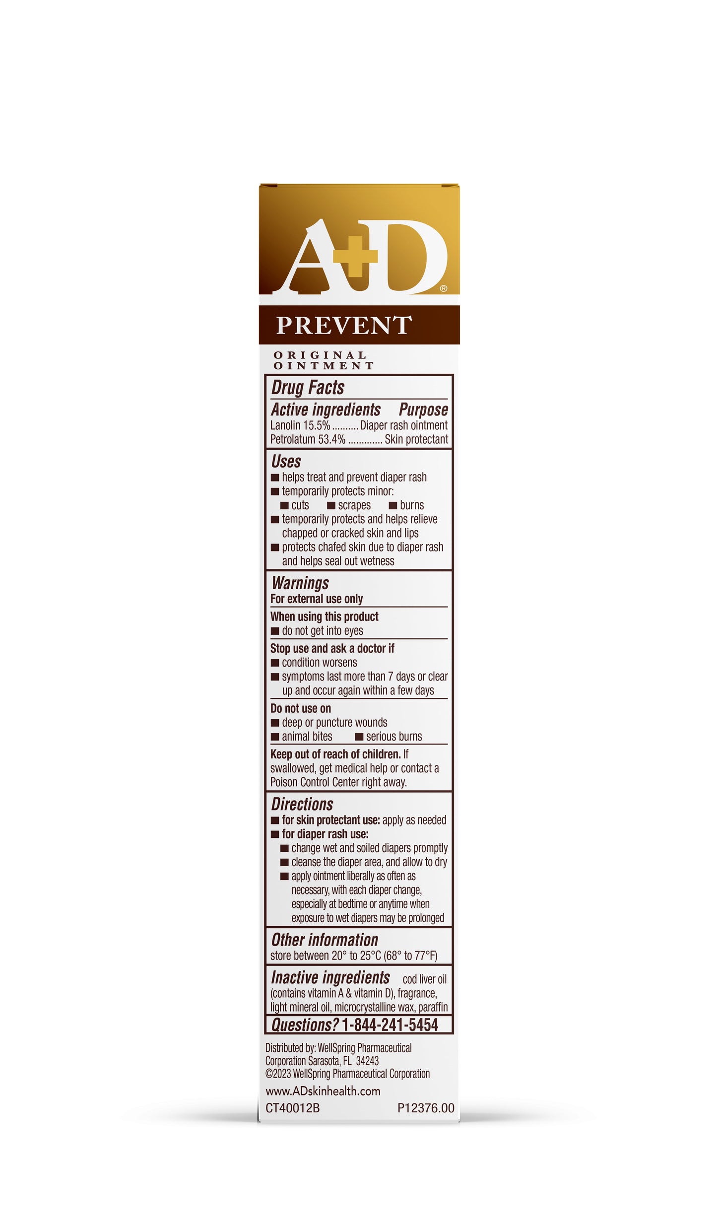 A+D Original Diaper Rash Ointment, Baby Skin Moisturizer, 1.5 Oz Tube