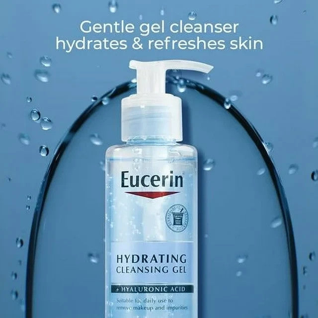 Eucerin Hydrating Cleansing Gel with Hyaluronic Acid 6.8 Fl Oz