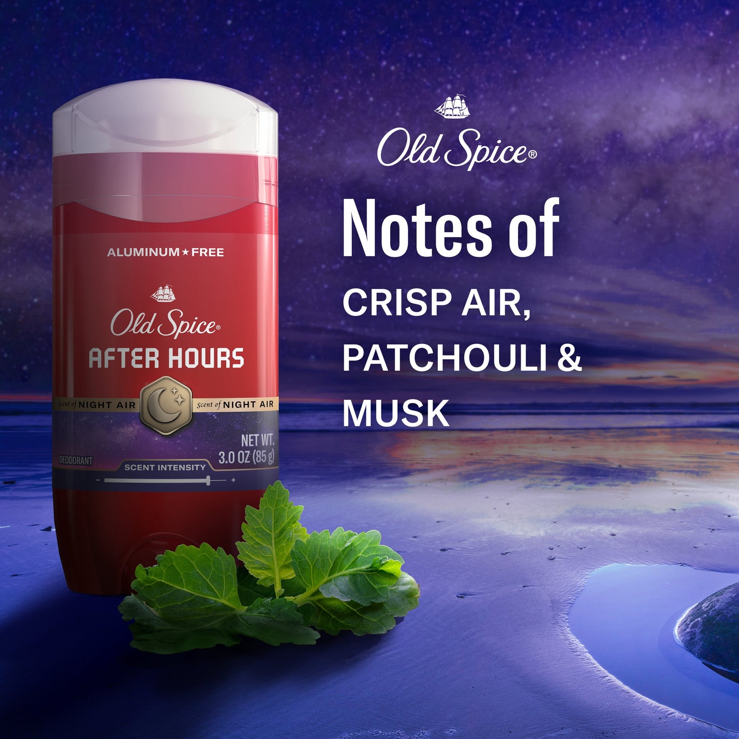 Old Spice Aluminum Free Men's Deodorant, Invisible Solid Stick, After Hours, 3.0 oz