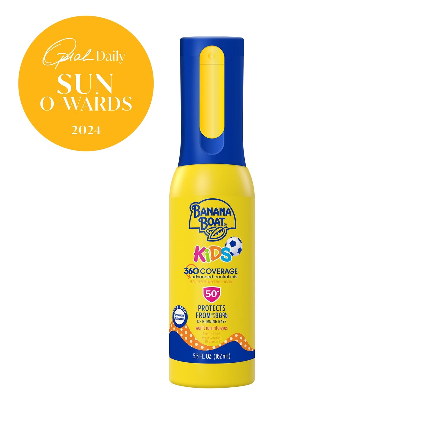 Banana Boat Kids 360 Coverage SPF 50 Sunscreen Mist, Refillable Kids Sunscreen Spray, 5.5 fl oz