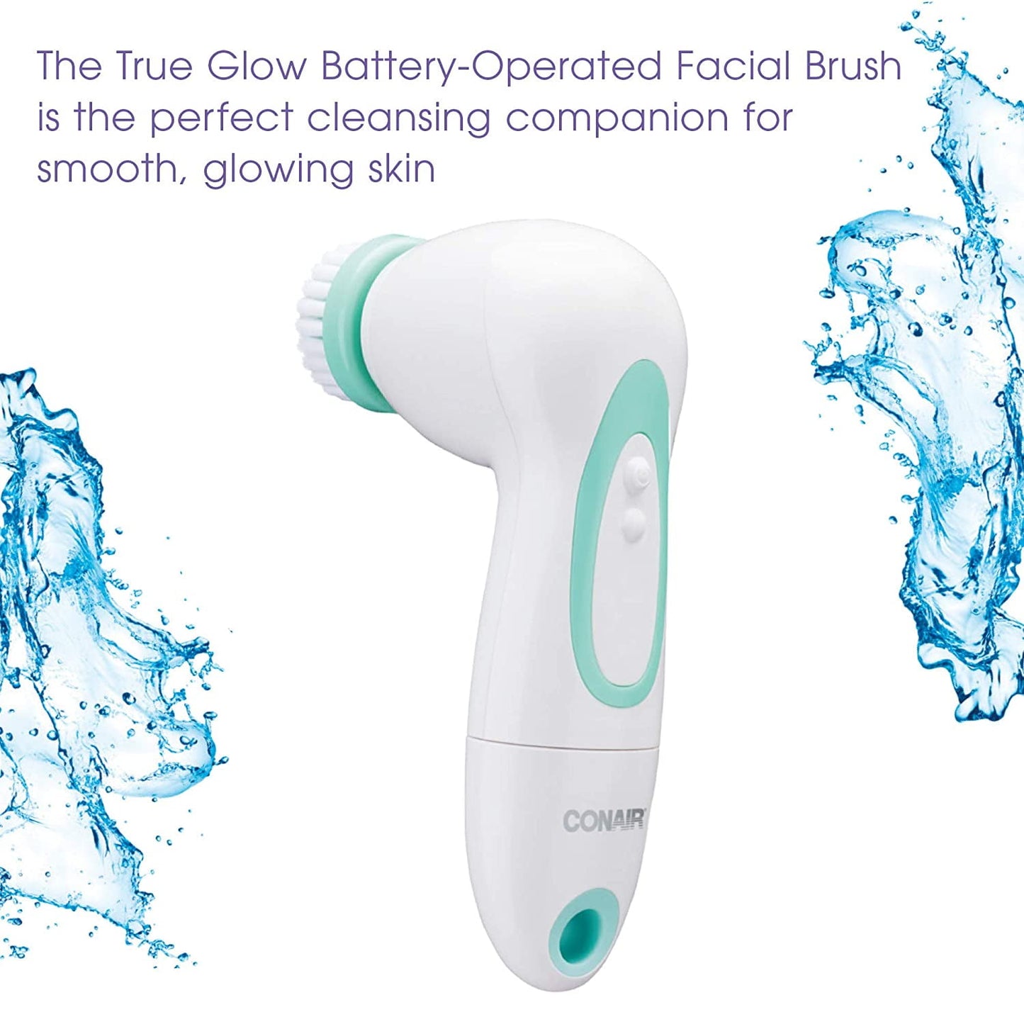 True Glow by Conair Battery Operated Facial Cleansing Brush FCB6