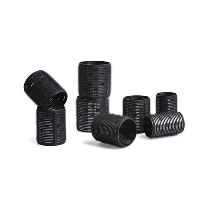 Kitsch Ceramic Thermal Compact 8-Piece Hair Rollers, Black
