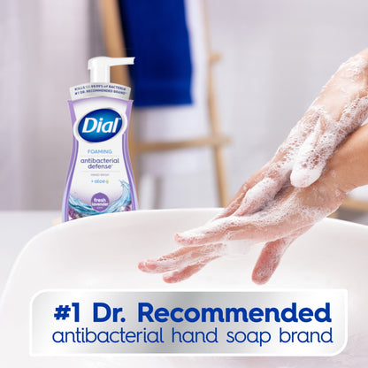Dial Antibacterial Defense Fresh Lavender Scent Foaming Hand Soap, 7.5 fl oz