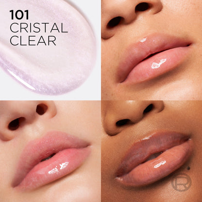 L'Oréal Paris Plump Ambition Hyaluron Lip Oil 24HR Care Lip Gloss with Hyaluronic Acid, Cristal Clear, 0.16 fl oz