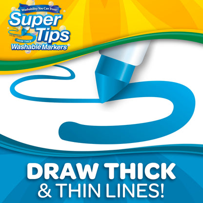 Crayola Super Tips Washable Markers for Kids, Ages 3+, 50 Ct