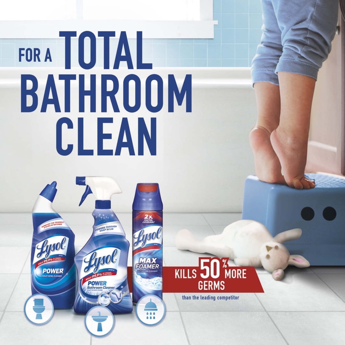 Lysol® Disinfectant Toilet Bowl Cleaner with Bleach, 24-oz., 2/Pack