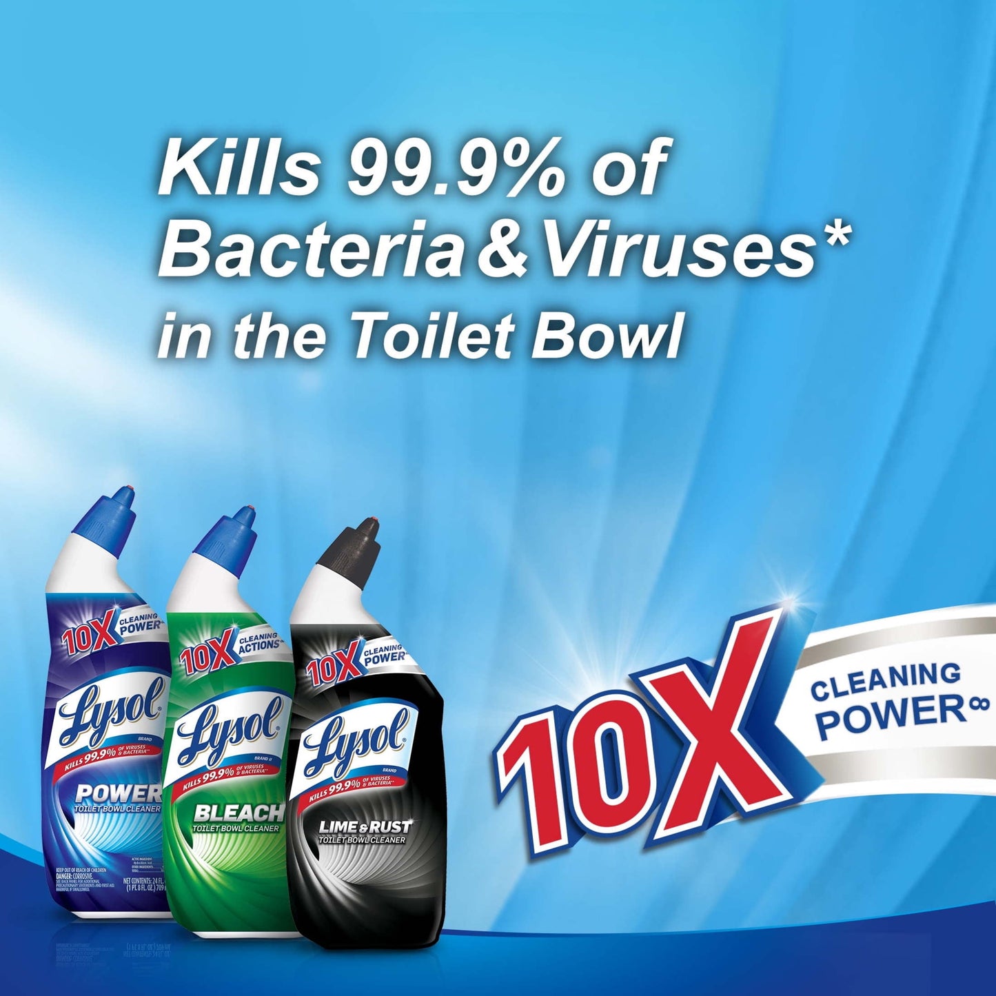 Lysol® Disinfectant Toilet Bowl Cleaner with Bleach, 24-oz., 2/Pack