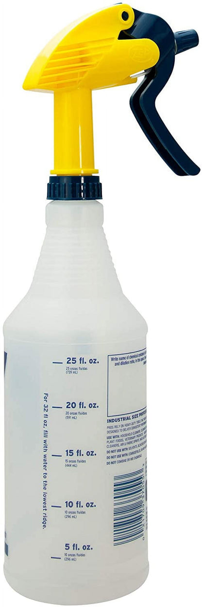 Zep Professional Plastic Spray Bottle, 32 oz, Adjustable Nozzle, Comfort Grip
