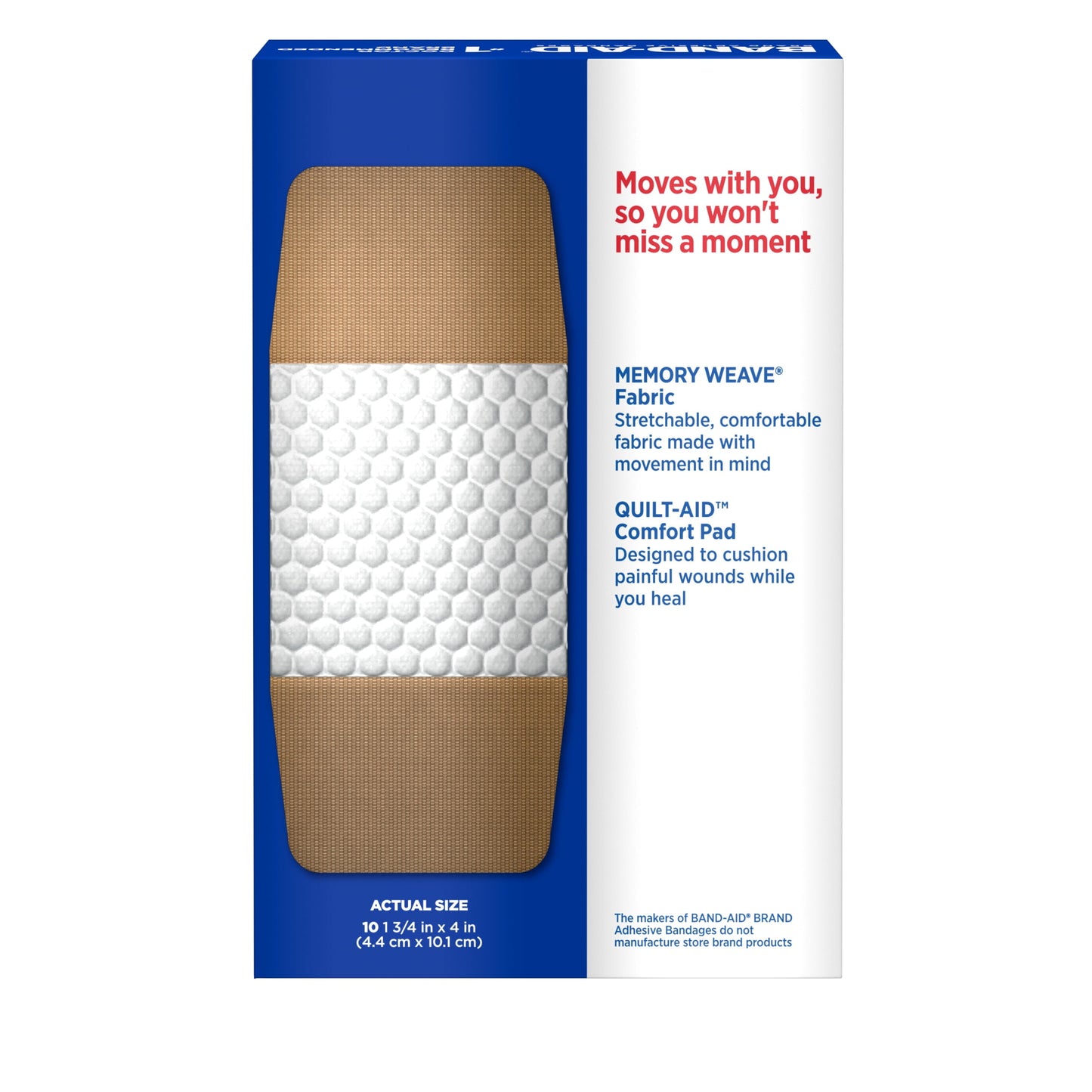Band-Aid Brand Flexible Fabric Adhesive Bandages, Extra Large, 10 Count