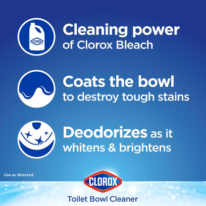 Clorox Toilet Bowl Cleaner With Bleach, Fresh, 24 Oz Bottle