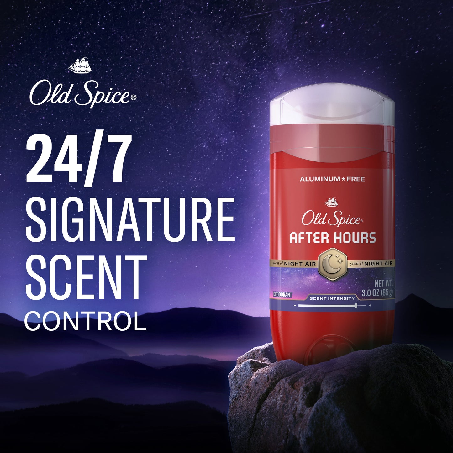 Old Spice Aluminum Free Men's Deodorant, Invisible Solid Stick, After Hours, 3.0 oz