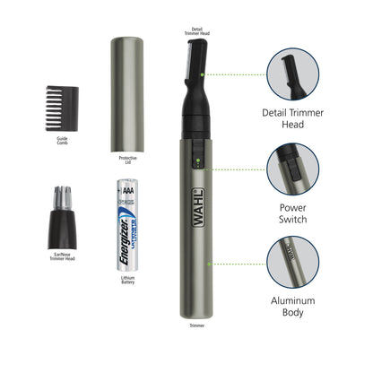 Wahl Micro Groomsman Battery Personal Trimmer for Hygienic Grooming Lithium Battery