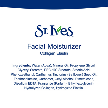 St. Ives Collagen Elastin Facial Moisturizer Cream 10 Ounces
