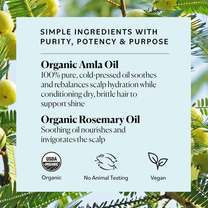 Sky Organics Organic Amla and Rosemary Oil for Conditioning Dry and Brittle Hair, 2 fl oz