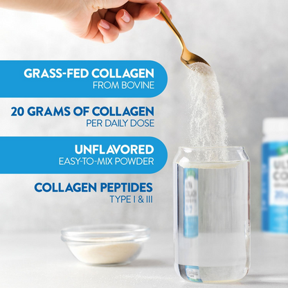 Nature's Truth Ultra Collagen Powder, Unflavored, 20g of Collagen Type 1 & 3, 11oz