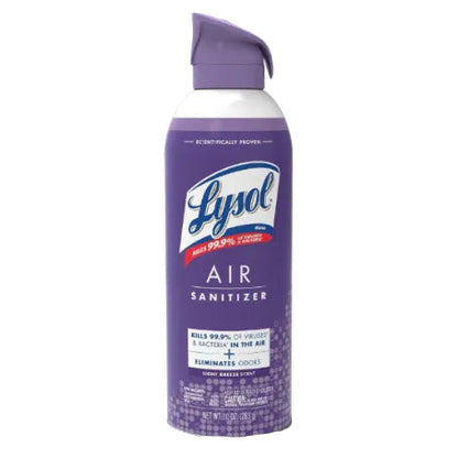 Lysol Air Sanitizer Spray, For Air Sanitization and Odor Elimination, Light Breeze, 10 Fl. Oz