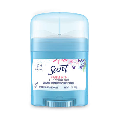 SECRET Powder Fresh Invisible Solid Deodorant Travel Size, 0.5 Oz