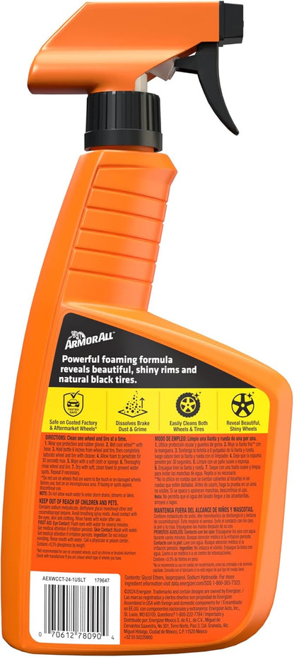 Armor All Extreme Wheel and Tire Cleaner, Car Wheel Cleaner Spray, 24 Fl Oz