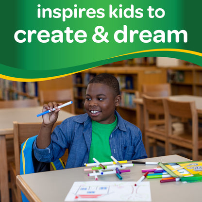 Crayola Super Tips Washable Markers for Kids, Ages 3+, 50 Ct