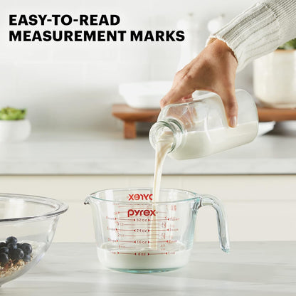 Pyrex 4-Cup Glass Measuring Cup For Baking and Cooking, 32 oz