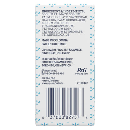 Ivory Gentle Bath Bar Soap, Designed for Whole Family, 99.44% Pure Formula with Plant-Based Cleansers, Made Without Heavy Perfumes, Parabens or Phthalates, Original Scent, 4.0 oz (4 Count)