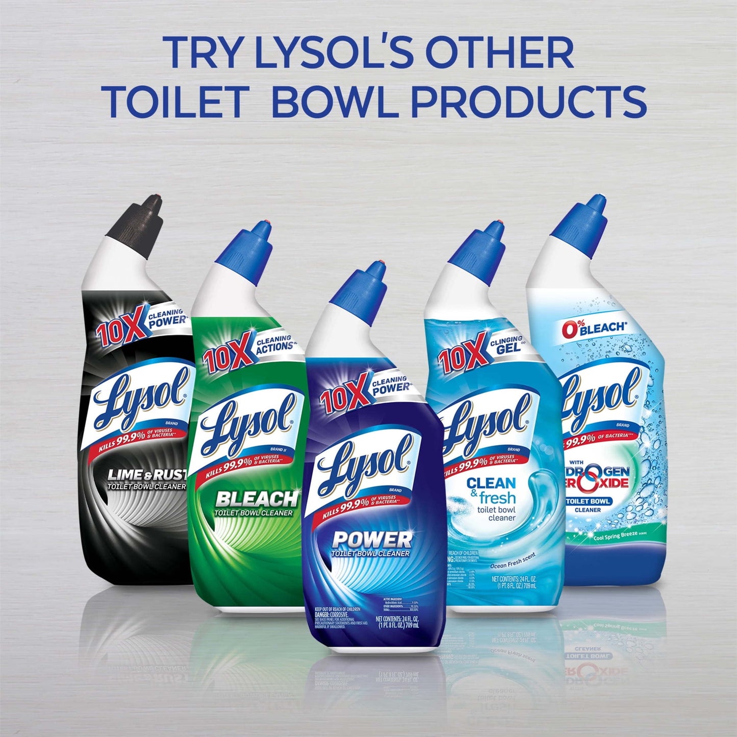 Lysol® Disinfectant Toilet Bowl Cleaner with Bleach, 24-oz., 2/Pack
