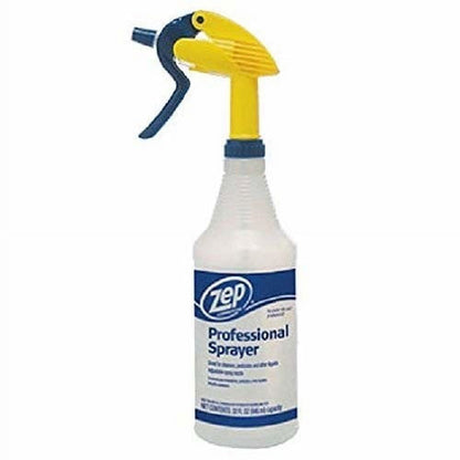 Zep Professional Plastic Spray Bottle, 32 oz, Adjustable Nozzle, Comfort Grip