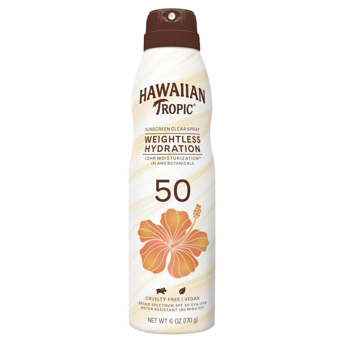 Hawaiian Tropic Weightless Hydration Clear Spray Sunscreen SPF 50, 6oz
