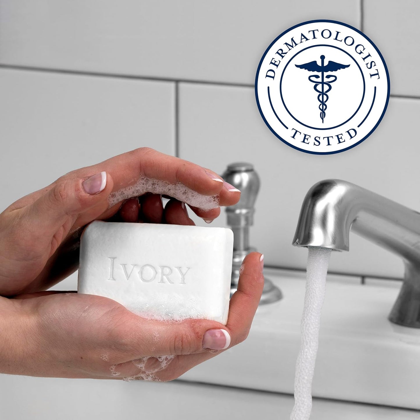 Ivory Gentle Bath Bar Soap, Designed for Whole Family, 99.44% Pure Formula with Plant-Based Cleansers, Made Without Heavy Perfumes, Parabens or Phthalates, Original Scent, 4.0 oz (4 Count)