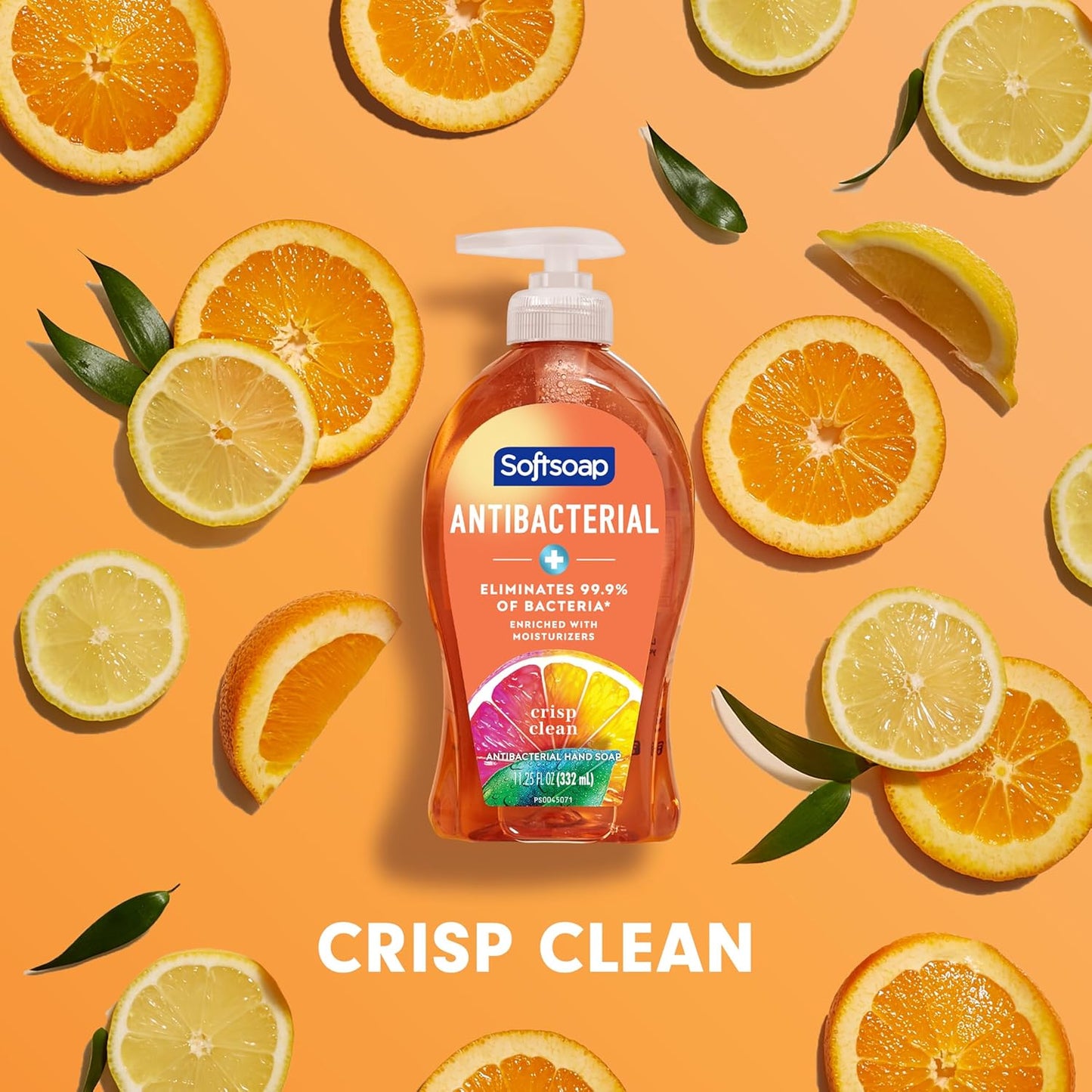 Softsoap Antibacterial Liquid Hand Soap Pump, Crisp Clean - 11.25 fluid ounce