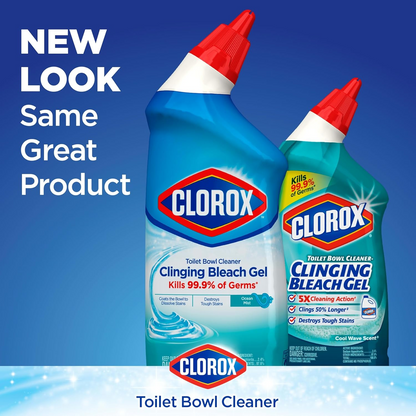 Clorox Toilet Bowl Cleaner With Bleach, Fresh, 24 Oz Bottle