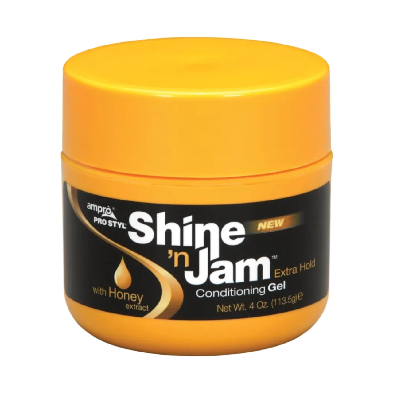 Ampro Shine N Jam Extra Hold Conditioning Styling & Braiding Gel, 4oz., Textured Hair, Moisturizing
