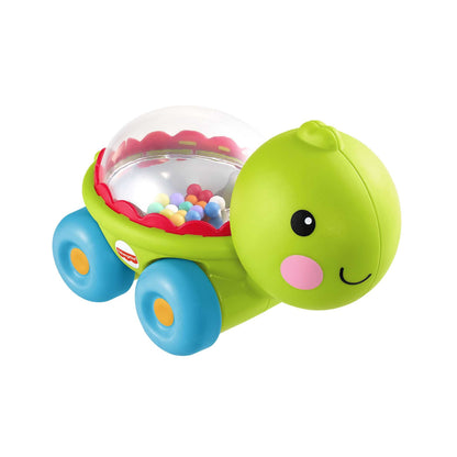 Fisher-Price Poppity Pop Turtle Push-Along Vehicle with Sounds for Infant Crawling Play