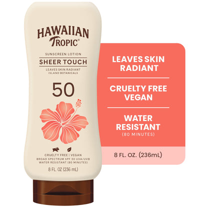 Hawaiian Tropic Sheer Touch Ultra Radiance 50 SPF Adult Sunscreen Lotion, 8 fl oz