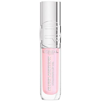 L'Oréal Paris Plump Ambition Hyaluron Lip Oil 24HR Care Lip Gloss with Hyaluronic Acid, Cristal Clear, 0.16 fl oz