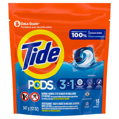 Tide PODS Laundry Detergent Soap Pacs, Original Scent, 16 Count