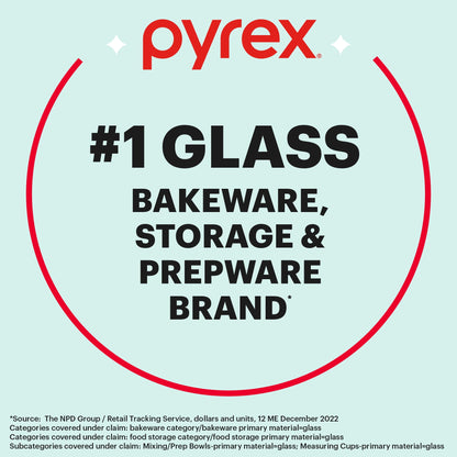 Pyrex 1-Cup Measuring Cup with Easy-Read Marks, Durable Glass, 8oz