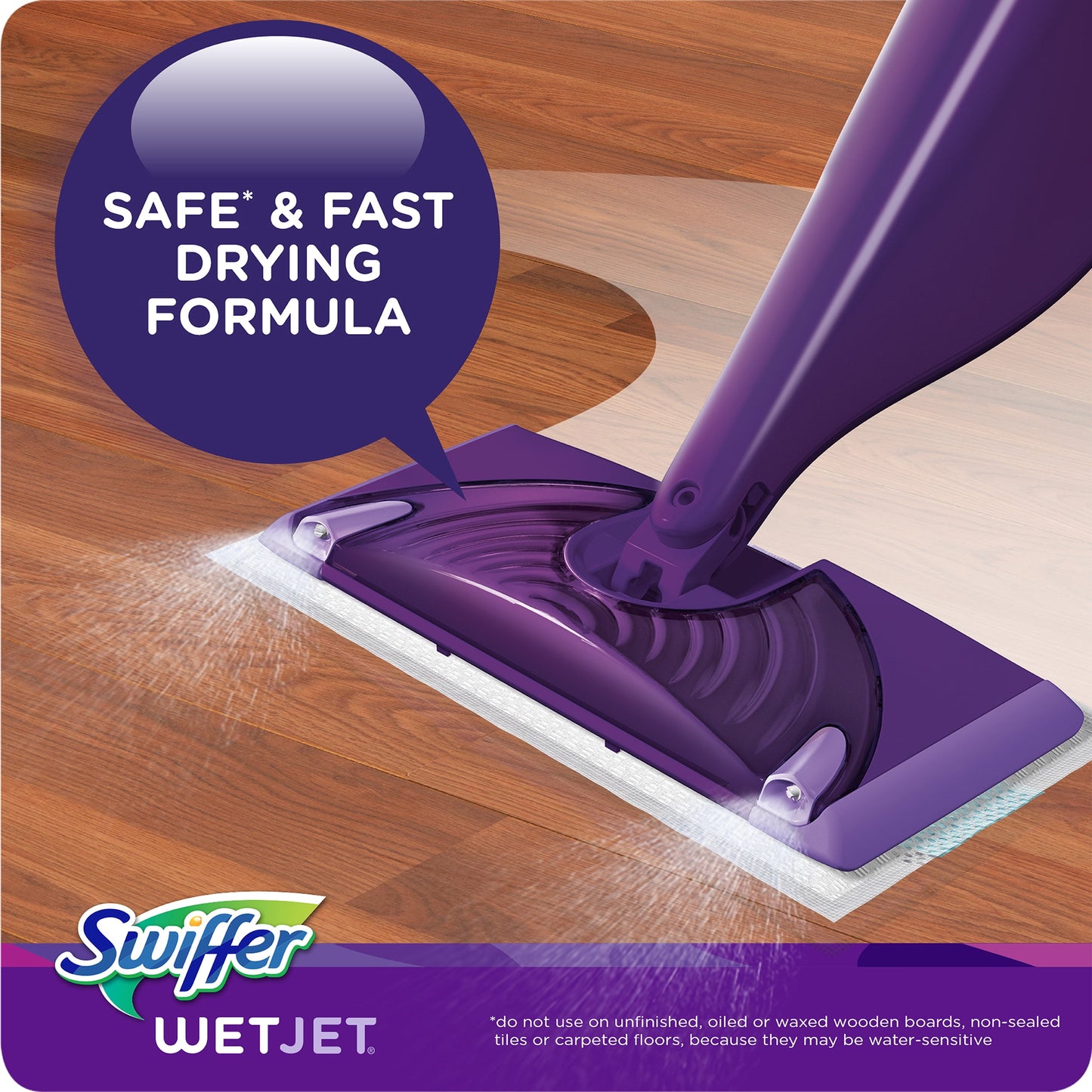 Swiffer Wet Jet Mop Refill Solution, Wood, Laminate, Tile, Floor Cleaner, Gain, 42.2oz