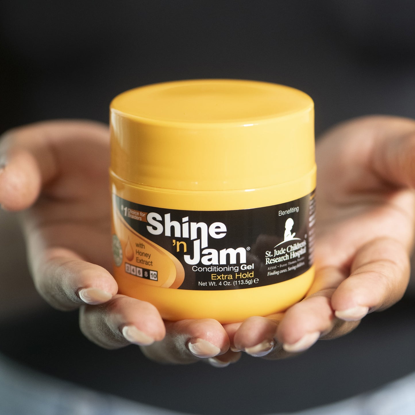 Ampro Shine N Jam Extra Hold Conditioning Styling & Braiding Gel, 4oz., Textured Hair, Moisturizing