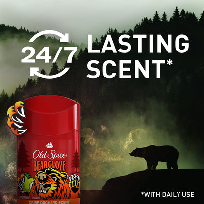 Old Spice Deodorant for Men, Invisible Solid, Antiperspirant Deodorant Stick for Men, Bearglove, 2.6 oz