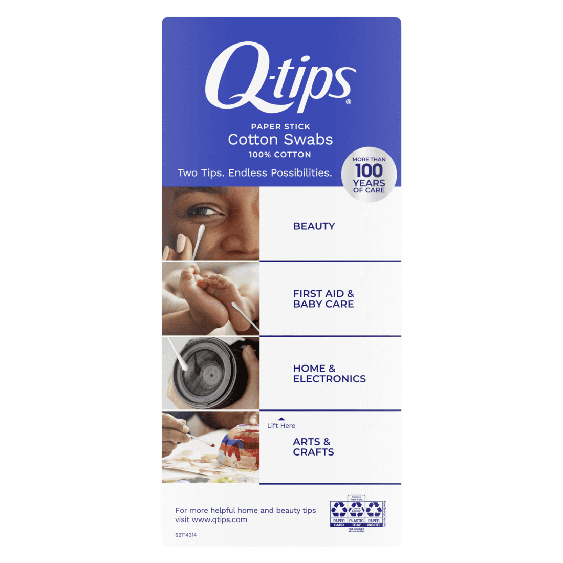 Q-tips Cotton Swabs, Original, For Home, First Aid and Beauty, 100% Cotton, 750 Count
