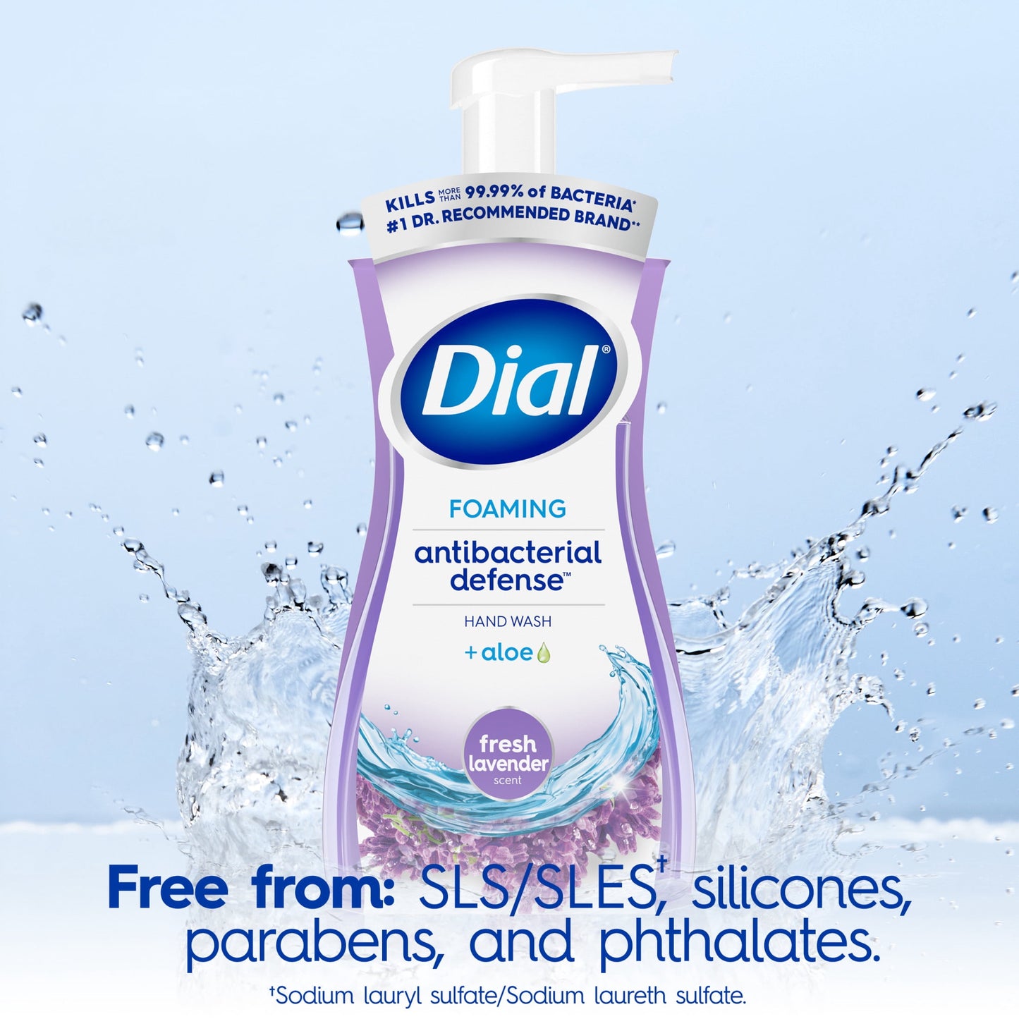 Dial Antibacterial Defense Fresh Lavender Scent Foaming Hand Soap, 7.5 fl oz