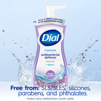 Dial Antibacterial Defense Fresh Lavender Scent Foaming Hand Soap, 7.5 fl oz