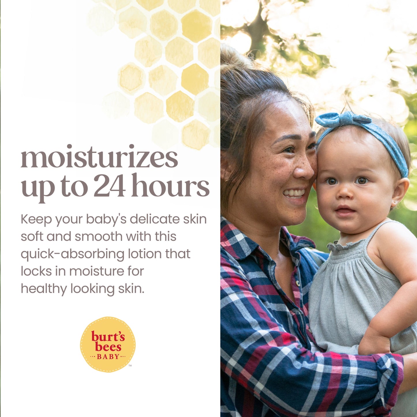 Burt's Bees Baby Nourishing Lotion with Sunflower Seed Oil, Original Scent, 6 Ounces