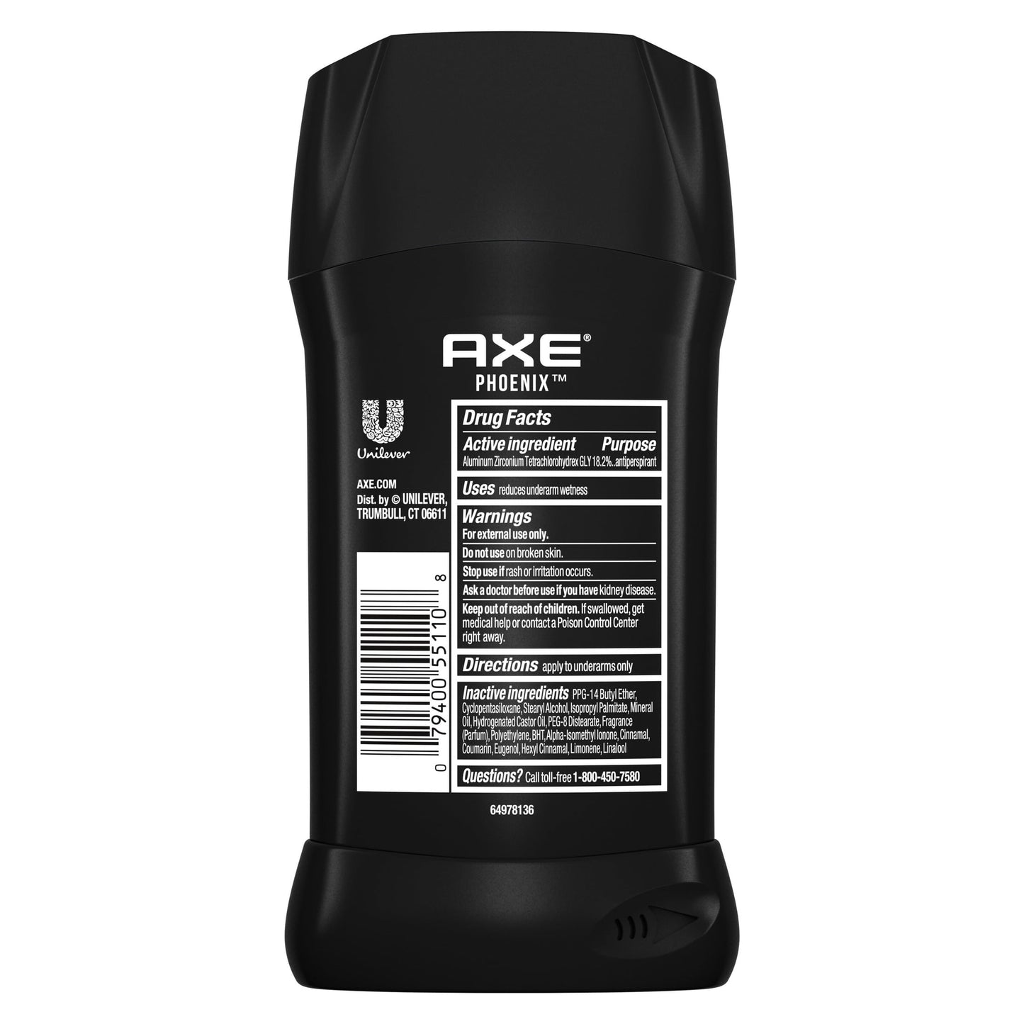 AXE Antiperspirant For Men 48 Hour Sweat And Odor Protection, Phoenix Crushed Mint & Rosemary, 2.7 oz