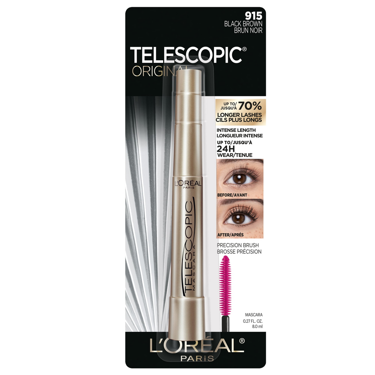 L'Oreal Paris Telescopic Mascara, Black Brown