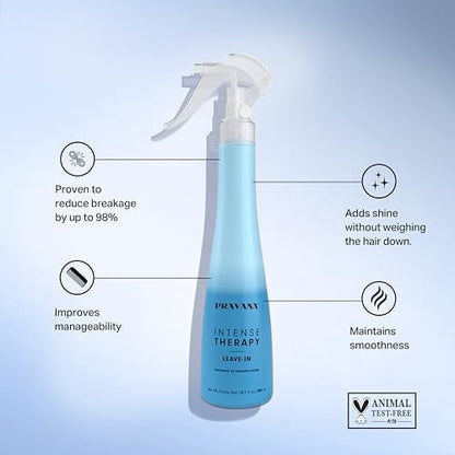 PRAVANA Intense Therapy Leave-In Conditioner Spray Treatment & Detangler | Instantly Detangles & Hydrates | Equalizes Hair Porosity | For All Hair Types | Strengthens & Softens Hair