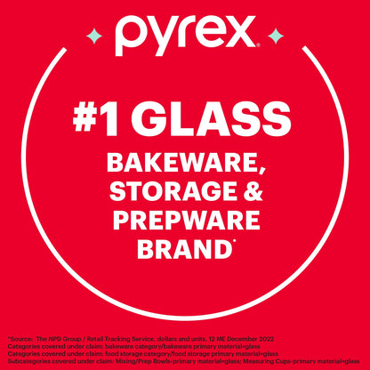 9 Inch Glass Pie Plate for Baking and Freezing, Pyrex