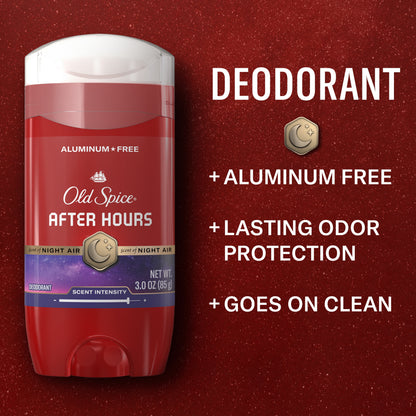 Old Spice Aluminum Free Men's Deodorant, Invisible Solid Stick, After Hours, 3.0 oz