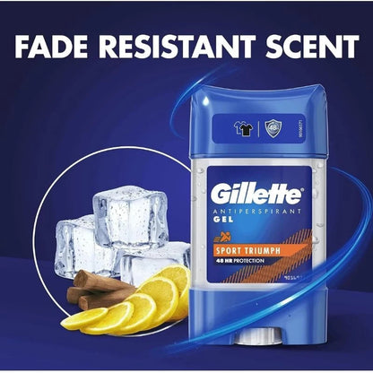 Gillette Sport Triumph Deodorant Antiperspirant Clear Gel for Men 70ml